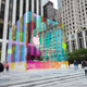 Image for article titled Apple’s iconic cube on New York’s Fifth Avenue is back—and in color